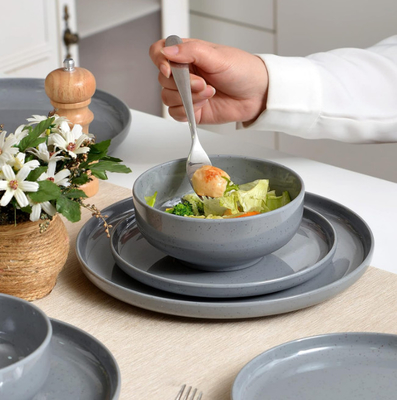 Melamine Dinnerware Sets Plates And Bowls Sets 12Pcs Dishes Set For 4 Melamine Plates Outdoor Dinnerware Set Lightweight