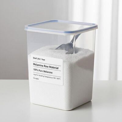 Shelf Life 1 Years Melamine Raw Material 100 Percent Melamine Ideal for Molding Temperature 140-180 Degrees Celsius Durable