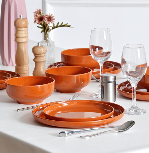 12 Pieces Microwavable Outdoor Dinnerware For 4