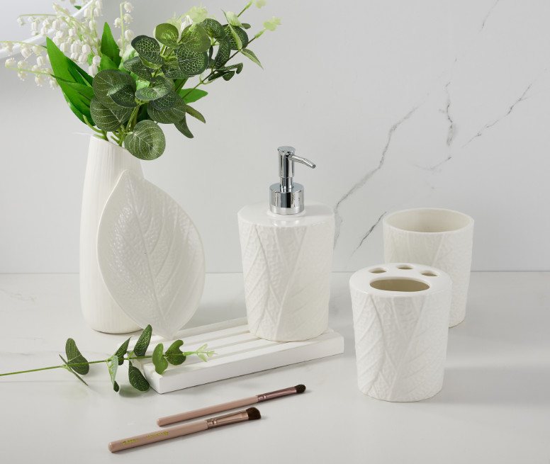 4 Pcs White Ceramic Toothbrush Holder Lead Free