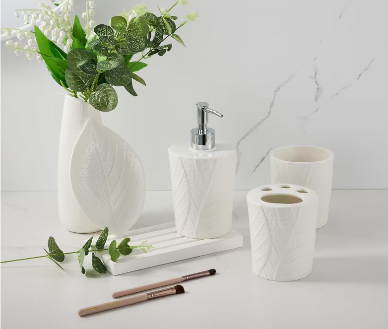 Lead Free Ceramic Toothbrush Holders Bathroom Accessories Set 4pcs