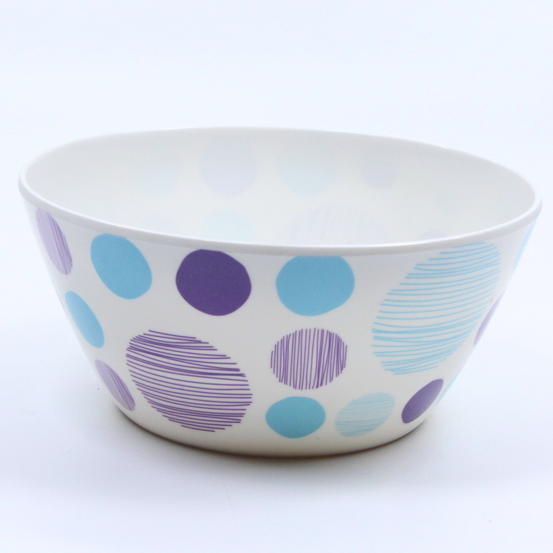 FDA Blue Melamine Dinnerware Sets With Mixing Bowl