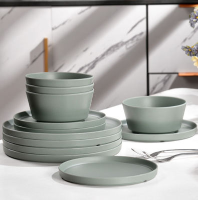 Unbreakable Melamine Tableware Set Dishwasher Safe Bpa Free Sage