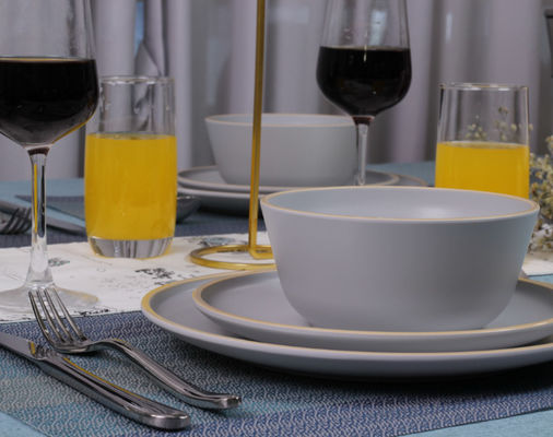 Camping Melamine Dinner Plates And Bowls 12 Pcs