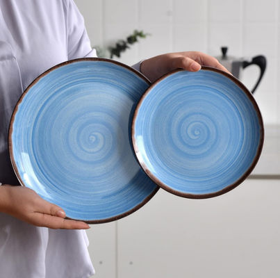 4 People PCS 12 Melamine Dinnerware Set Blue Color