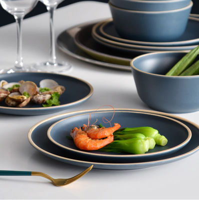 Gufaith 12 Pcs Melamine Outdoor Plates Set Modern