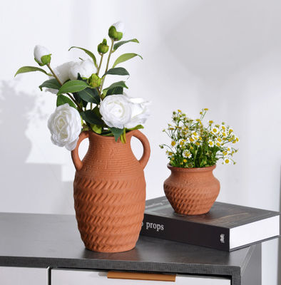 Round ISO Ceramic Floor Vase Heat / Chip Resistant