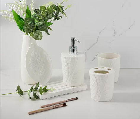 Lead Free Ceramic Toothbrush Holders Bathroom Accessories Set 4pcs
