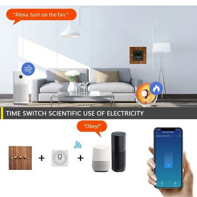 Smart Home Essential Light Switch Panel Solid Wood WiFi Voice Command