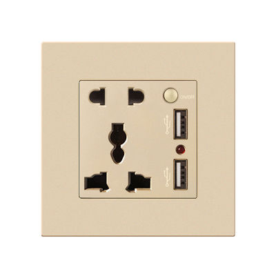 Melamine Charging Light Switch Panel 13A 16A USB Type C Multi Hole Socket