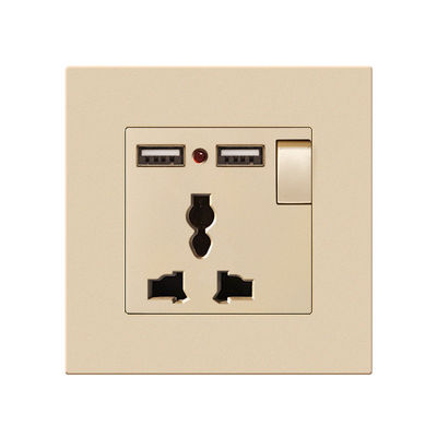 Melamine Charging Light Switch Panel 13A 16A USB Type C Multi Hole Socket