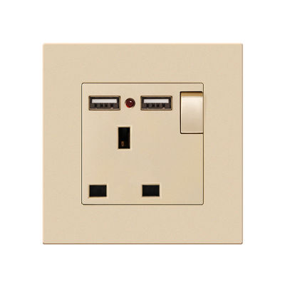 Melamine Charging Light Switch Panel 13A 16A USB Type C Multi Hole Socket