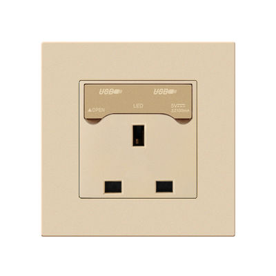 Melamine Charging Light Switch Panel 13A 16A USB Type C Multi Hole Socket