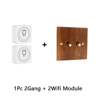 Cover Solid Wood Toggle Light Switch Panel Brass Home Wall Switch 86 Type Handmade Lever Concealed Lever Tog