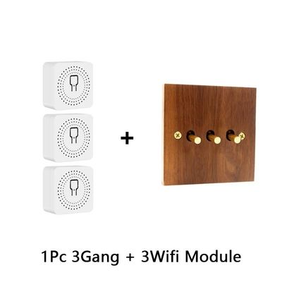 Cover Solid Wood Toggle Light Switch Panel Brass Home Wall Switch 86 Type Handmade Lever Concealed Lever Tog