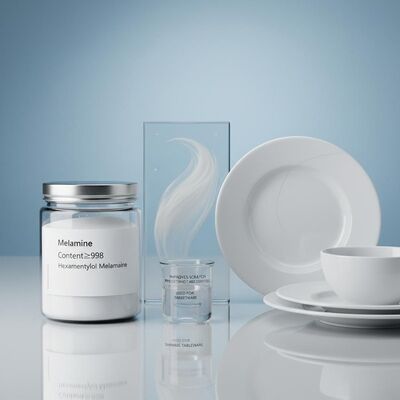 Melamine Content≥998 Hexamethylol Melamine Used for Shining Tableware Improves Scratch Resistance and Surface Smoothness