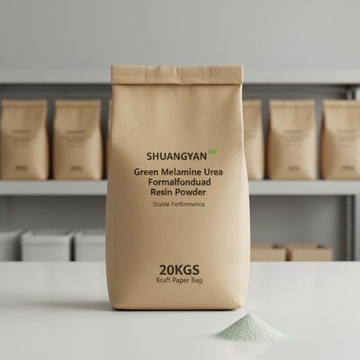 SHUANGYAN Green Melamine Urea Formaldehyde Resin Powder Stable Performance 20KGS/Kraft Paper Bag