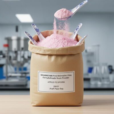 SHUANGYAN Pink Melamine Urea Formaldehyde Resin Powder Applied to Spoons 20KGS/Kraft Paper Bag